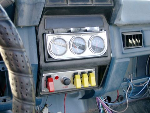 1984 Ford Bronco - mock-up using old gauge pod