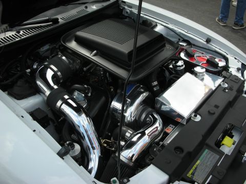 1992 Ford Crown Victoria - Customized engine bay with polished components and aftermarket parts.