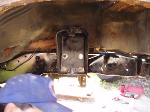 1980 Ford Bronco - Coil buckets mounted about 1.5" forward.