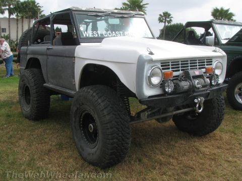 1968 Ford Mustang - This modified Ford Bronco has a two-tone paint scheme and is equipped for off-roading.
