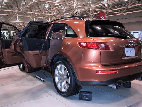 1996 Ford Taurus - This Infiniti FX35 is displayed with its doors open, showing the interior and exterior details.