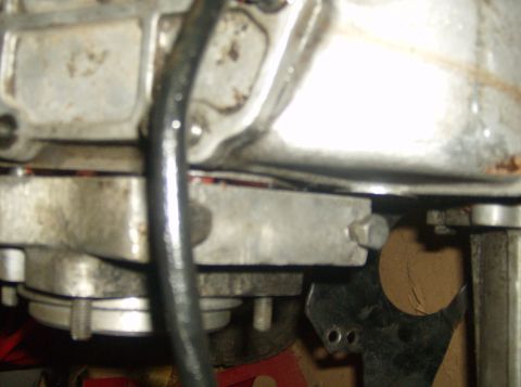1986 Ford Bronco - This photo shows a close-up view of mechanical components, likely part of a vehicle's transmission system.