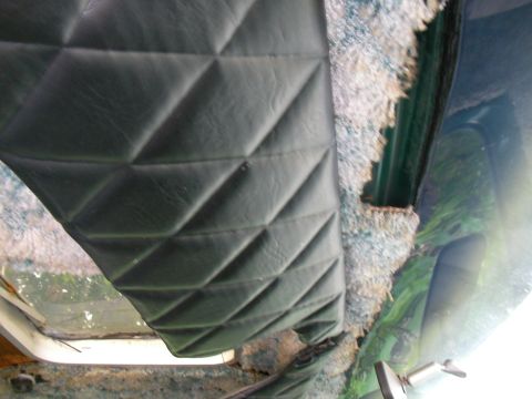 1978 Ford E250 - Interior view shows a diamond-patterned panel and fuzzy carpet trim.