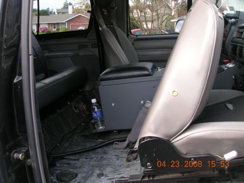 1996 Ford Bronco - Interior view of a vehicle showing seats, console, and floor details. A date stamp is visible in the lower right corner.