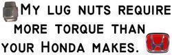 2000 Mercury Grand Marquis - This image displays text about lug nuts and torque, alongside a lug nut and a Honda logo, not a Mercury Grand Marquis.
