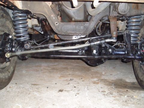 1980 Ford Bronco - Looking at my trac bar and drag link angle. The trac bar mount has not been made yet.