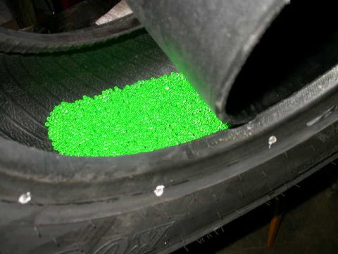 1990 Ford Bronco - Dump a sack of BB's into the tire for balancing.