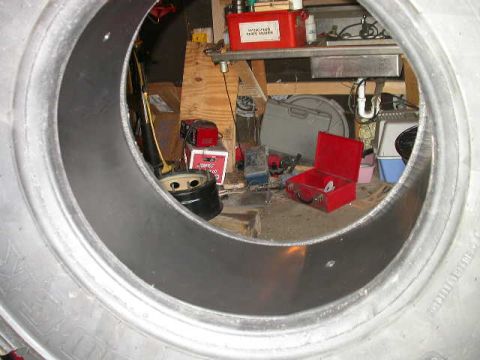 1990 Ford Bronco - Once the BB's are in place go ahead and center up the bead lock insert in the hole, like this.