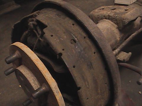 1980 Dodge Magnum - This photo shows a worn rear drum brake assembly, not a 1980 Dodge Magnum.