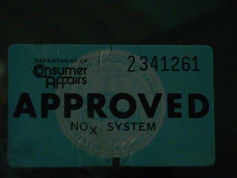 1969 Ford Torino - Original California NoX sticker