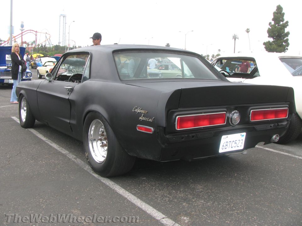 Black 1968 Ford Mustang California Special rear view with California plates