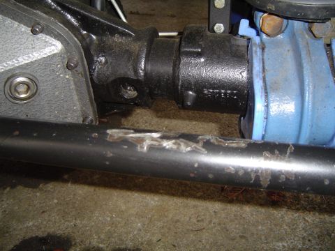 1978 Ford Bronco - Where the tie rod was hitting the dropped trac bar mount