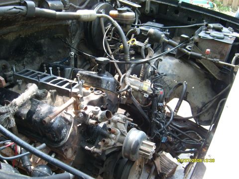 1992 Ford Bronco - Get this, over 200k and thats the origional water pump, needless to say when I pulled it off it was pretty NASTY
