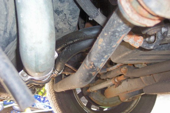 Oil cooler hose with text 'COOLER HOSE' visible