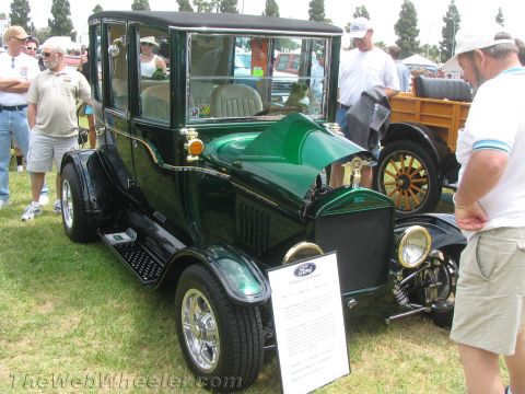 1968 Ford Mustang - Photograph of a vintage Ford Model T at a car show, not a technical document.