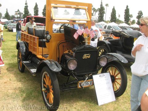 1968 Ford Mustang - Photograph of a vintage Ford Model T pickup at a car show, not a technical document.
