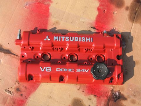 1991 Mitsubishi 3000GT - red caliper paint, with a clear coat