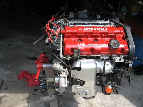 1991 Mitsubishi 3000GT - ready to come off the stand finally.