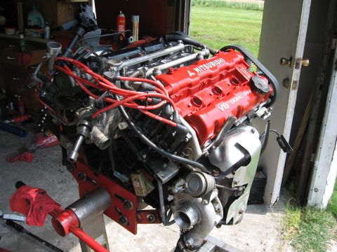 1991 Mitsubishi 3000GT - ready to come off the stand finally.