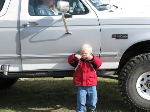 1994 Ford Bronco - Little man putting his game face on