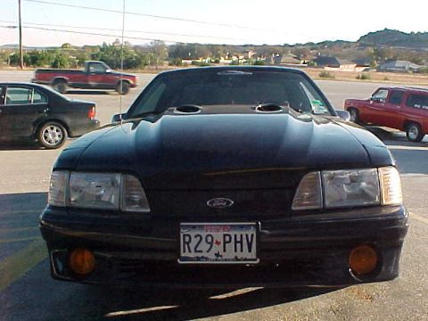 1989 Ford Mustang - Cobra R hood with new lights/fogs