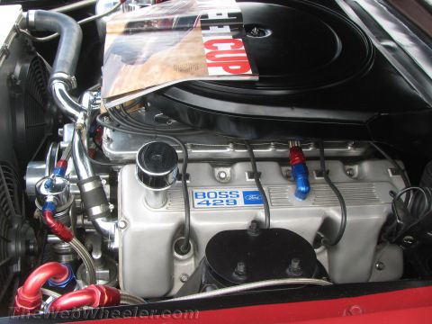 1968 Ford Mustang - Close-up of a Ford "BOSS 429" engine, likely from a 1969 Mustang.