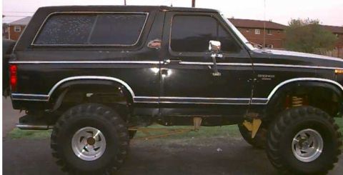 1981 Ford Bronco - This lifted 1981 Ford Bronco features a classic side profile, its off-road capabilities.