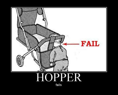 1993 Ford Bronco - A humorous meme depicting a child's failed attempt to interact with a stroller.