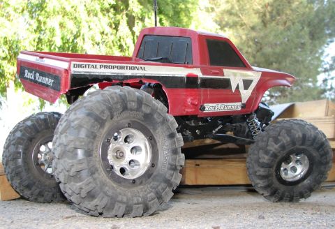 1999 Ford F-150 - This RC truck has 'Rock Runner' and 'Digital Proportional' text visible on its body.