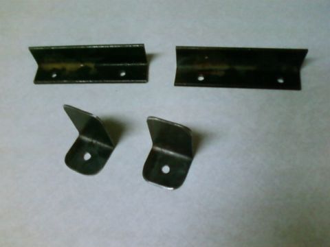 1995 Ford Bronco - Brackets for top and bottom (ones for bottom are on top in pic) Bottom bracket is 1/8 x 1 steel angle. Top bracket is 16ga bent to 90.