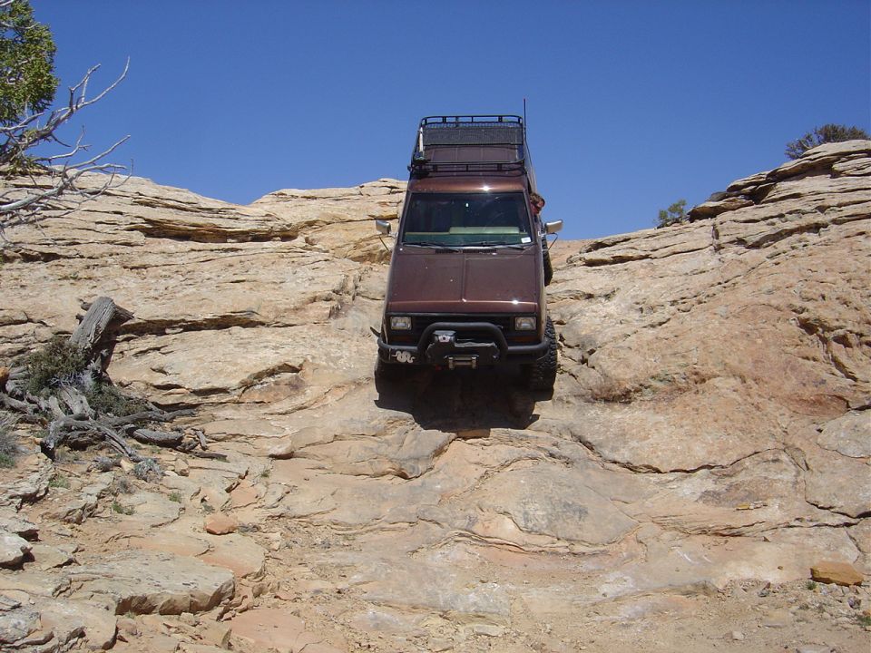 1986 Ford Bronco II on a rocky off-road trail