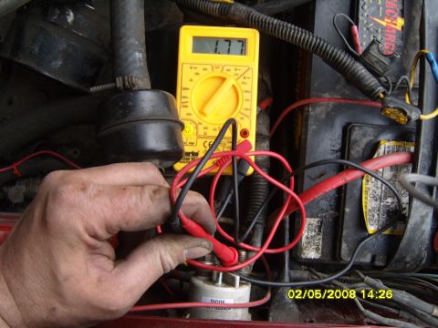 1989 Ford Bronco - ignition off meter set to 20 ohms