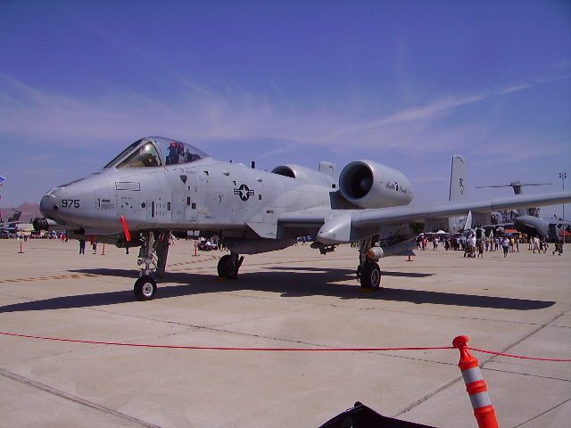 A-10 Thunderbolt II aircraft parked on tarmac