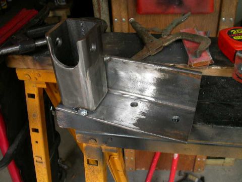 1990 Ford Bronco - Trac bar mount tacked together,