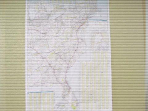 1996 Ford Bronco - A road map is displayed, a grid and vertical yellow columns on the right side.