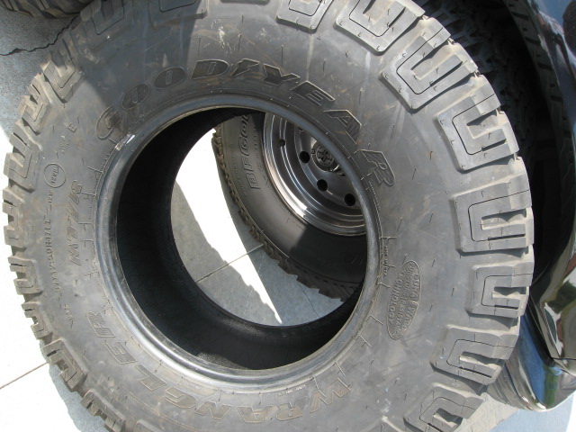 Goodyear Wrangler MT/R tires on a vehicle