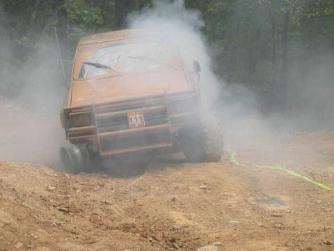 1990 Ford Bronco - When you're missing a tire and have open diffs, it really doesn't matter how had you mash the skinny pedal.