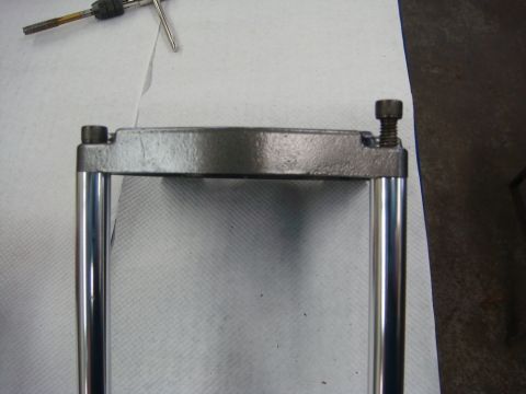 1996 Ford Bronco - Photograph of a fabricated linkage assembly during build-up, not a technical document.
