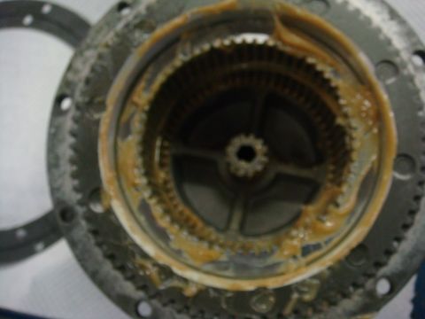 1996 Ford Bronco - Workshop photo of a grease-packed winch planetary assembly, not a technical document.