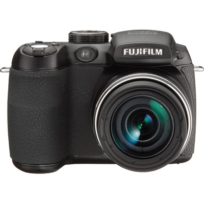 1986 Ford Bronco - A black Fujifilm digital camera is shown from the front, with the lens and brand name clearly visible.