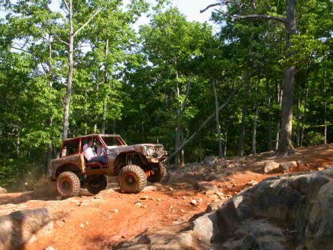 1990 Ford Bronco - This 1990 Ford Bronco is navigating a challenging off-road course.