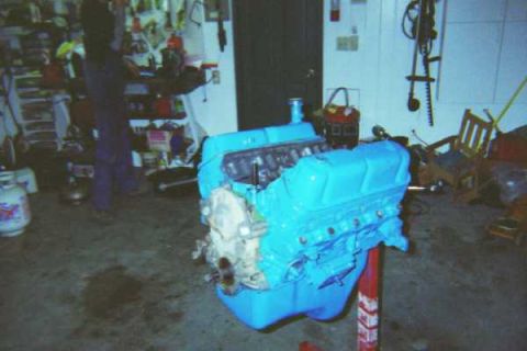 1988 Ford Bronco - Engine with timing chain cover.