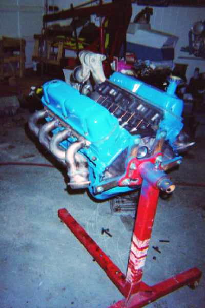 1988 Ford Bronco - Engine with Headers on.