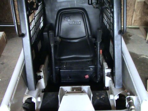 1946 Ford F1 - Interior view of a Bobcat skid steer loader, showing the seat and operating controls.