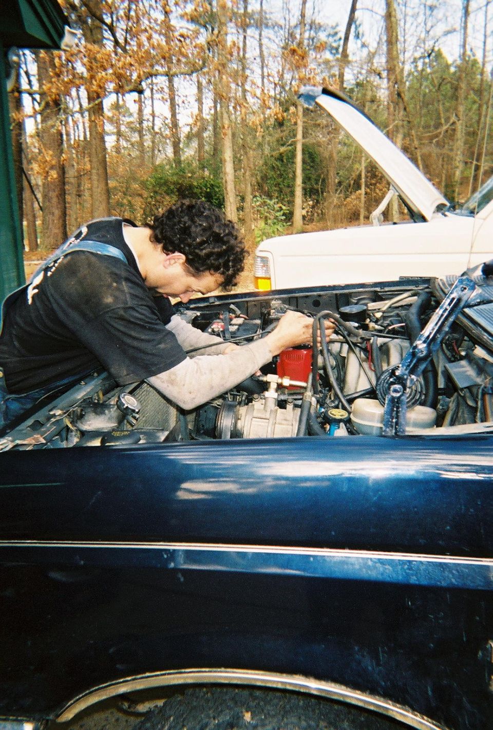 That's Shane priming the oil pump.