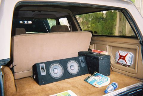 1988 Ford Bronco - Back of my truck, already blew one of the 8's but they were old. Everything you need, tool box, haynes manual, bottom of the picture is a g…