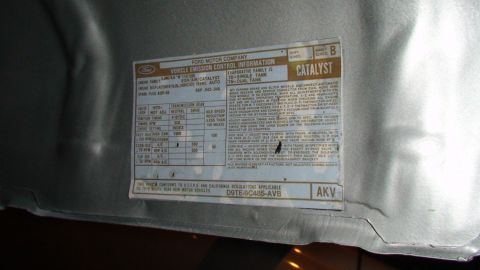 1979 Ford Bronco - Vehicle emission control information sticker for a 1979 Ford Bronco.