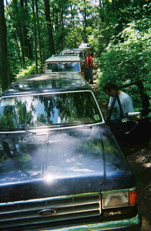 1988 Ford Bronco - Here we are all in line on Friday. We had a few repairs that slowed us up, but nothing we couldn't handle.