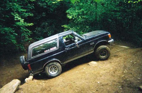 1988 Ford Bronco - This is me on the other side of Fain's Ford. I was parked like that because I had a tow strap attached to the back of Jim's truck so he cou…