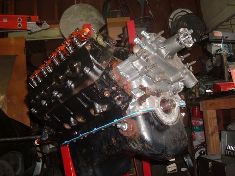 1981 Ford LTD - Same state as the previous pic but from a low angle so you can see the oil drains for the turbos and the neat blue line from the silicone o…